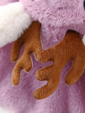 Ericdress Christmas Elaphurus Davidianus Laceup Cape img 5